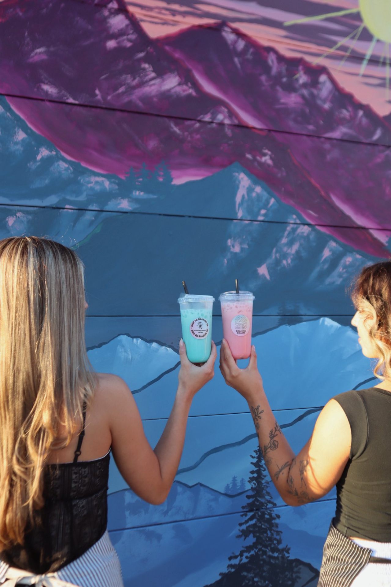Cheers from the Mural — signature drink at Roaming Roasts Fairbanks